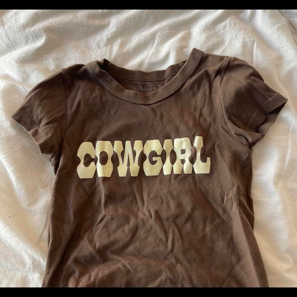 brandy melville cowgirl baby tee
